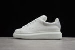 Alexander McQueen Oversized Sneakers – White with Grey Suede Heel