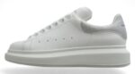 Alexander McQueen Oversized Sneakers – White with Grey Suede Heel