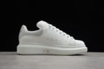 Alexander McQueen Oversized Sneakers – White with Grey Suede Heel