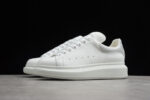 Alexander McQueen Oversized Sneakers – White with Grey Suede Heel