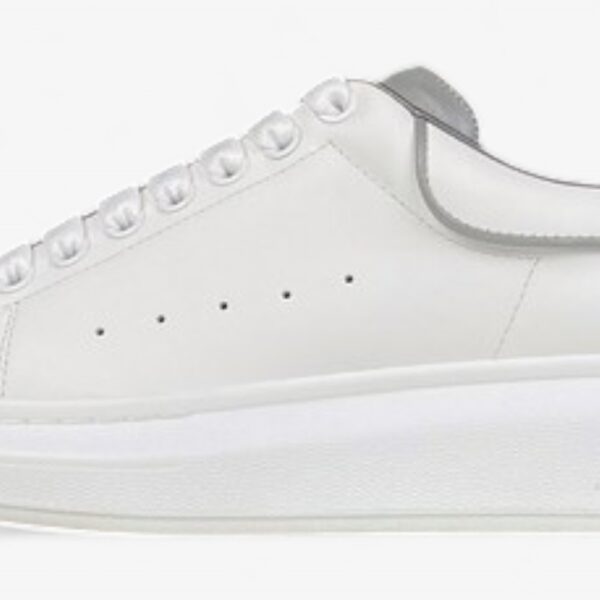 Alexander McQueen Oversized Sneakers – White with Grey Trim