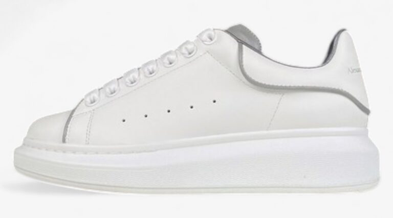 Alexander McQueen Oversized Sneakers – White with Grey Trim