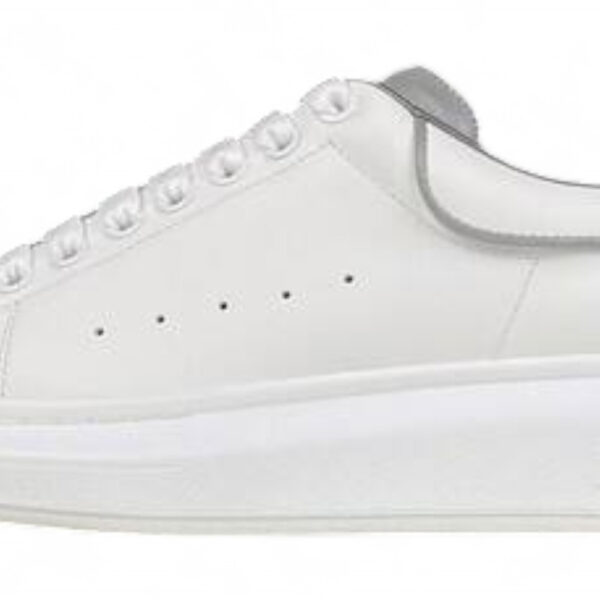 Alexander McQueen Oversized Sneakers – White with Grey Trim