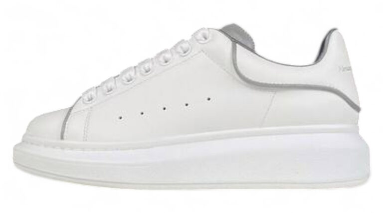 Alexander McQueen Oversized Sneakers – White with Grey Trim
