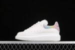Alexander McQueen Oversized Sneakers – White with Iridescent Rainbow Heel