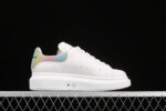 Alexander McQueen Oversized Sneakers – White with Iridescent Rainbow Heel