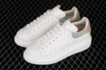 Alexander McQueen Oversized Sneakers – White with Iridescent Rainbow Heel