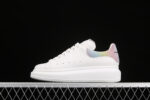 Alexander McQueen Oversized Sneakers – White with Iridescent Rainbow Heel