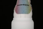 Alexander McQueen Oversized Sneakers – White with Iridescent Rainbow Heel