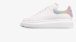 Alexander McQueen Oversized Sneakers – White with Iridescent Rainbow Heel