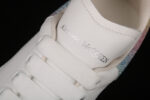 Alexander McQueen Oversized Sneakers – White with Iridescent Rainbow Heel