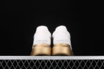 Alexander McQueen Oversized Sneakers – White with Metallic Gold Sole