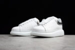 Alexander McQueen Oversized Sneakers – White with Metallic Silver Heel