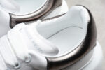 Alexander McQueen Oversized Sneakers – White with Metallic Silver Heel