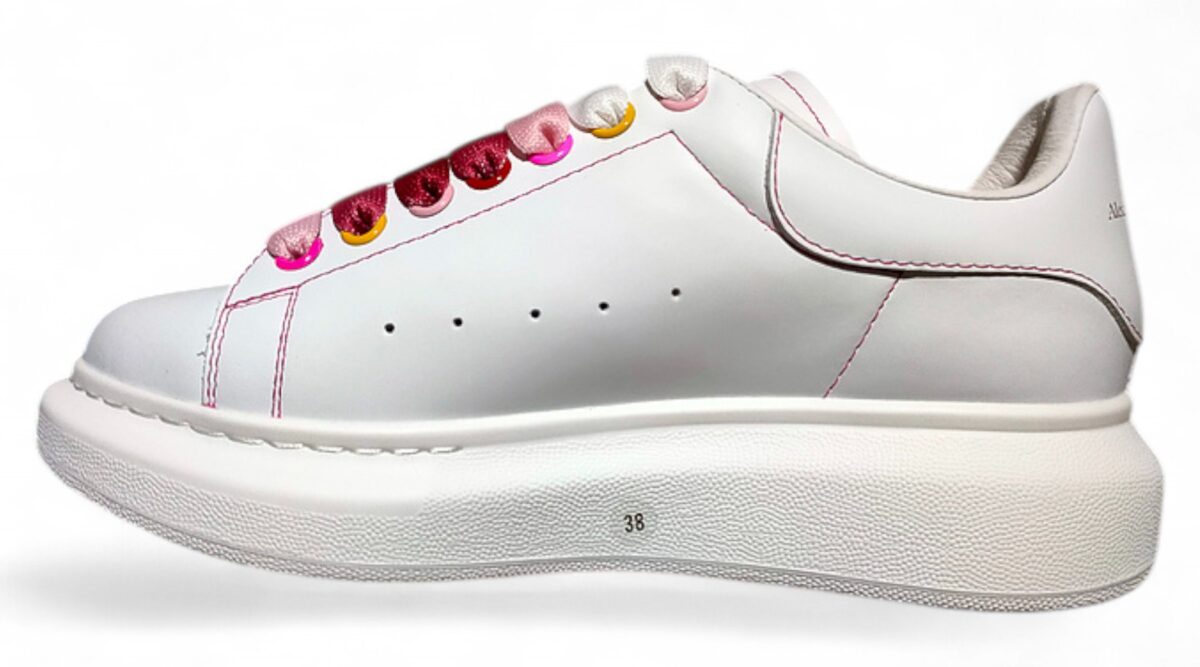 Alexander McQueen Oversized Sneakers – White with Multicolor Details