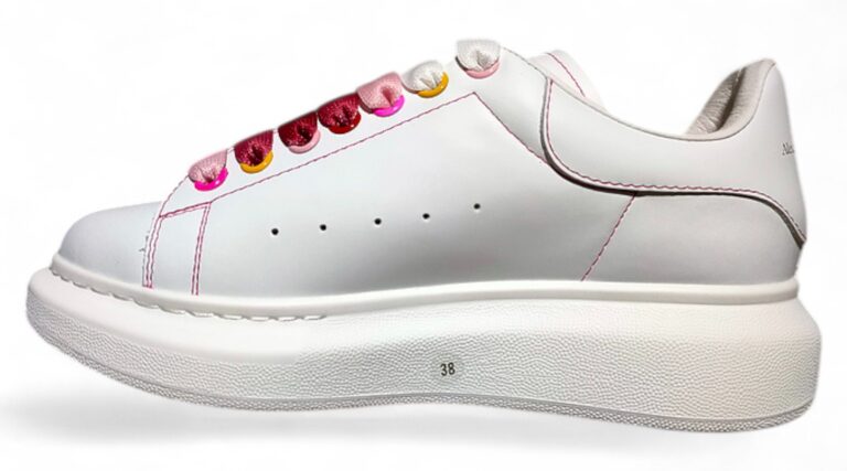 Alexander McQueen Oversized Sneakers – White with Multicolor Details