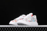 Alexander McQueen Oversized Sneakers – White with Multicolor Graffiti Print