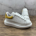 Alexander McQueen Oversized Sneakers – White with Mustard Heel Tab