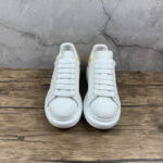 Alexander McQueen Oversized Sneakers – White with Mustard Heel Tab