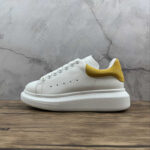 Alexander McQueen Oversized Sneakers – White with Mustard Heel Tab