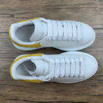 Alexander McQueen Oversized Sneakers – White with Mustard Heel Tab
