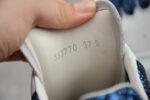 Alexander McQueen Oversized Sneakers – White with Navy Glitter Heel