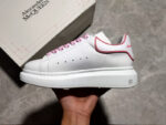 Alexander McQueen Oversized Sneakers – White with Pink Heel & Laces
