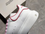 Alexander McQueen Oversized Sneakers – White with Pink Heel & Laces
