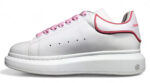 Alexander McQueen Oversized Sneakers – White with Pink Heel & Laces