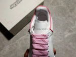 Alexander McQueen Oversized Sneakers – White with Pink Heel & Laces