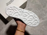Alexander McQueen Oversized Sneakers – White with Pink Heel & Laces