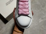 Alexander McQueen Oversized Sneakers – White with Pink Heel & Laces