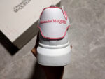 Alexander McQueen Oversized Sneakers – White with Pink Heel & Laces