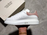 Alexander McQueen Oversized Sneakers – White with Pink Suede Heel