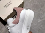Alexander McQueen Oversized Sneakers – White with Pink Suede Heel