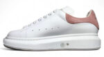 Alexander McQueen Oversized Sneakers – White with Pink Suede Heel