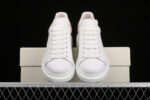 Alexander McQueen Oversized Sneakers – White with Pink Suede Heel