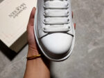 Alexander McQueen Oversized Sneakers – White with Pink Suede Heel