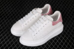 Alexander McQueen Oversized Sneakers – White with Pink Suede Heel Tab