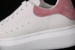 Alexander McQueen Oversized Sneakers – White with Pink Suede Heel Tab