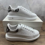 Alexander McQueen Oversized Sneakers – White with Python Print Heel