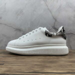Alexander McQueen Oversized Sneakers – White with Python Print Heel