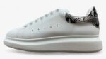 Alexander McQueen Oversized Sneakers – White with Python Print Heel