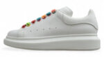 Alexander McQueen Oversized Sneakers – White with Rainbow Eyelets