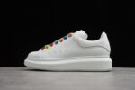 Alexander McQueen Oversized Sneakers – White with Rainbow Eyelets