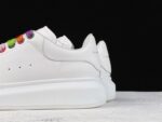 Alexander McQueen Oversized Sneakers – White with Rainbow Laces