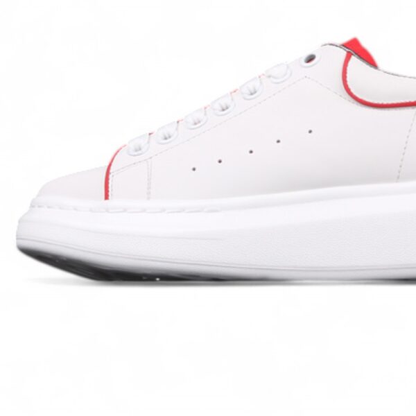 Alexander McQueen Oversized Sneakers – White with Red Piping