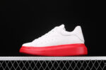 Alexander McQueen Oversized Sneakers – White with Red Sole
