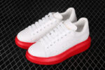Alexander McQueen Oversized Sneakers – White with Red Sole