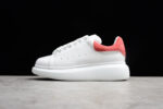 Alexander McQueen Oversized Sneakers – White with Red Suede Heel